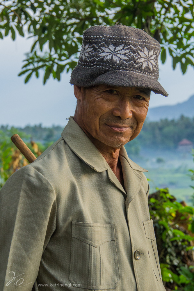 Man at Tirtagangga ricefield
