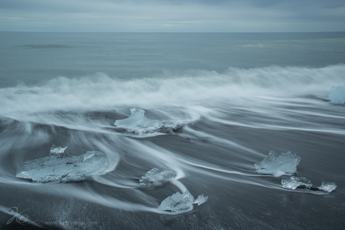 Long-term exposed ice on the beach