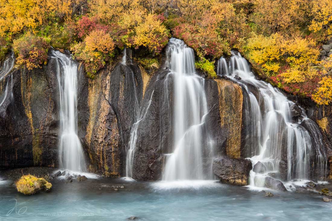 Hraunfossar in West Iceland